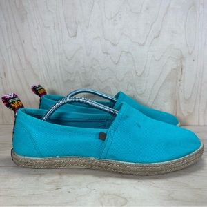 Inkkas Espadrille Flats Slip On Shoes Women’s Size 8 Turquoise